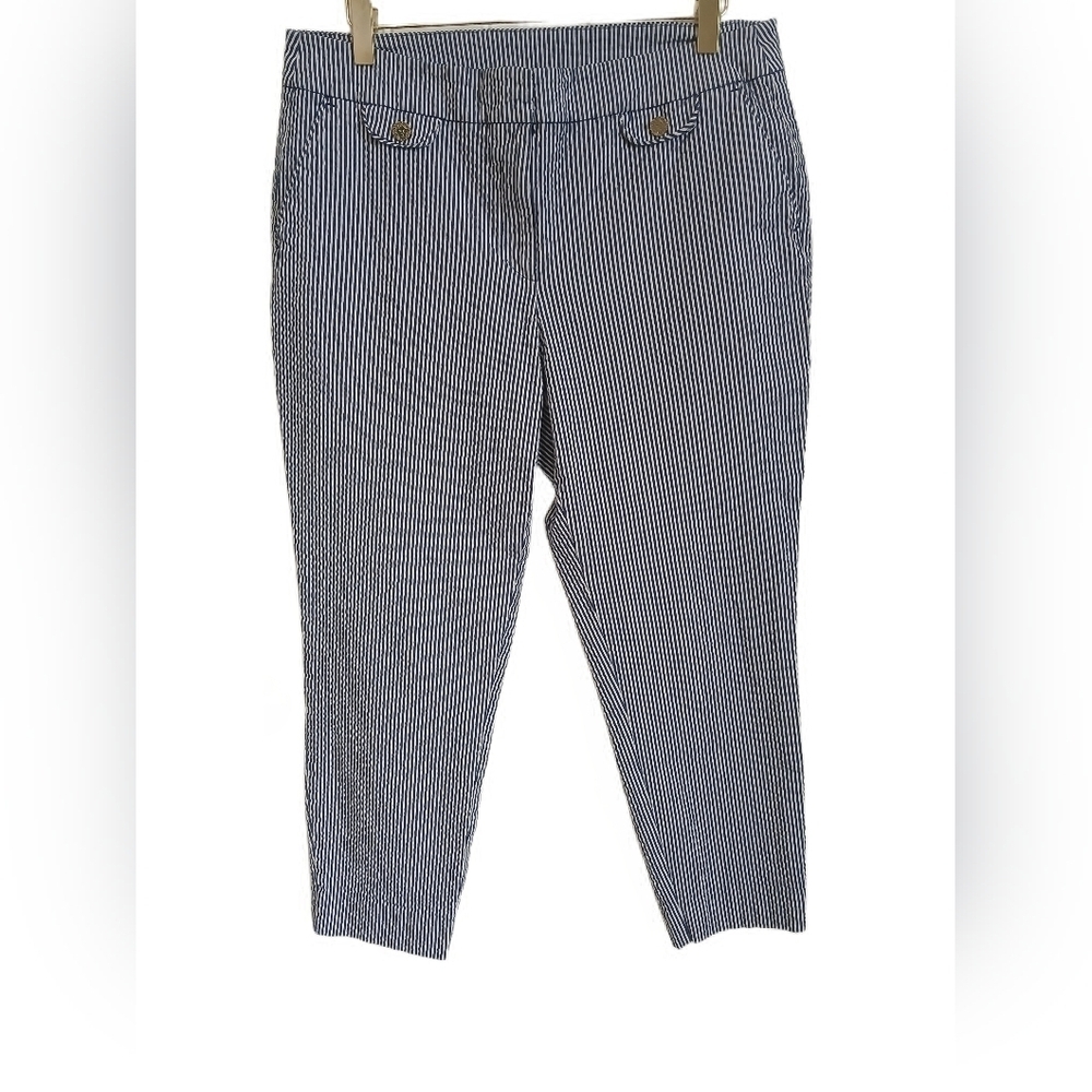 Anne Klein Blue and White Chinos